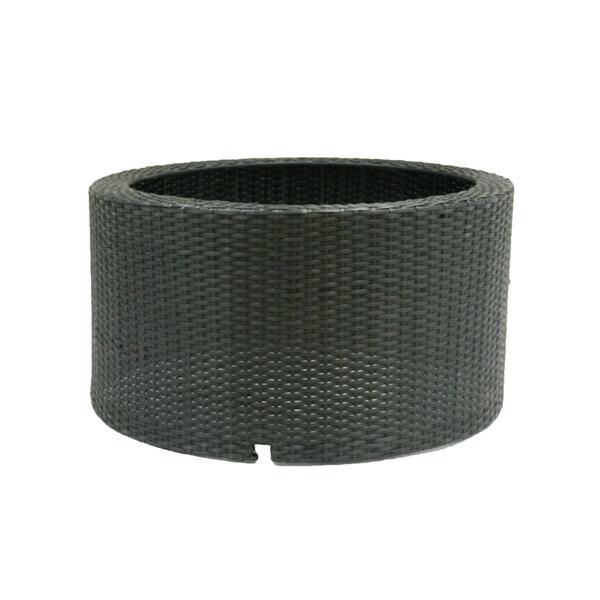 Bild 1 von DECOWALL Wicker I - Polyrattan - Schwarze Beckenumrandung, Kern aus Draht