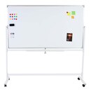 Bild 1 von Whiteboard MCW-C85, Magnettafel Memoboard Pinnwand, mobil rollbar inkl. Zubehör ~ 180x100cm