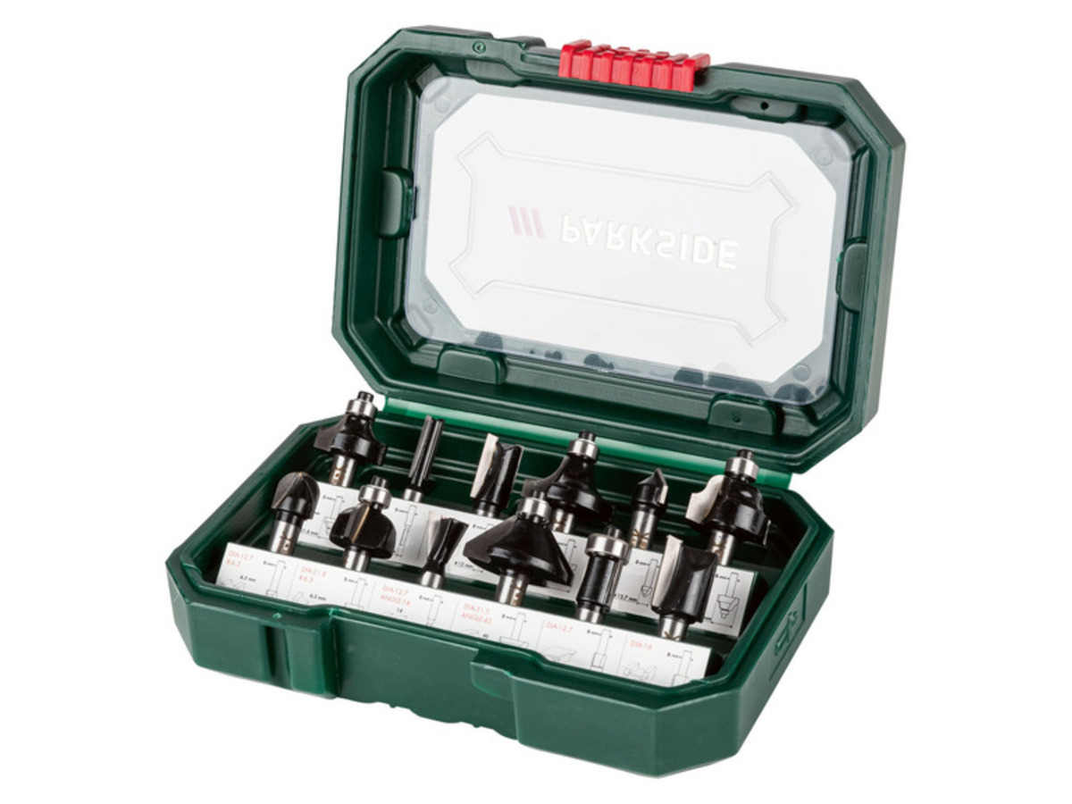 Bild 1 von PARKSIDE® Fräsbits für Oberfräse »PFB 12 A1«, 12er Set