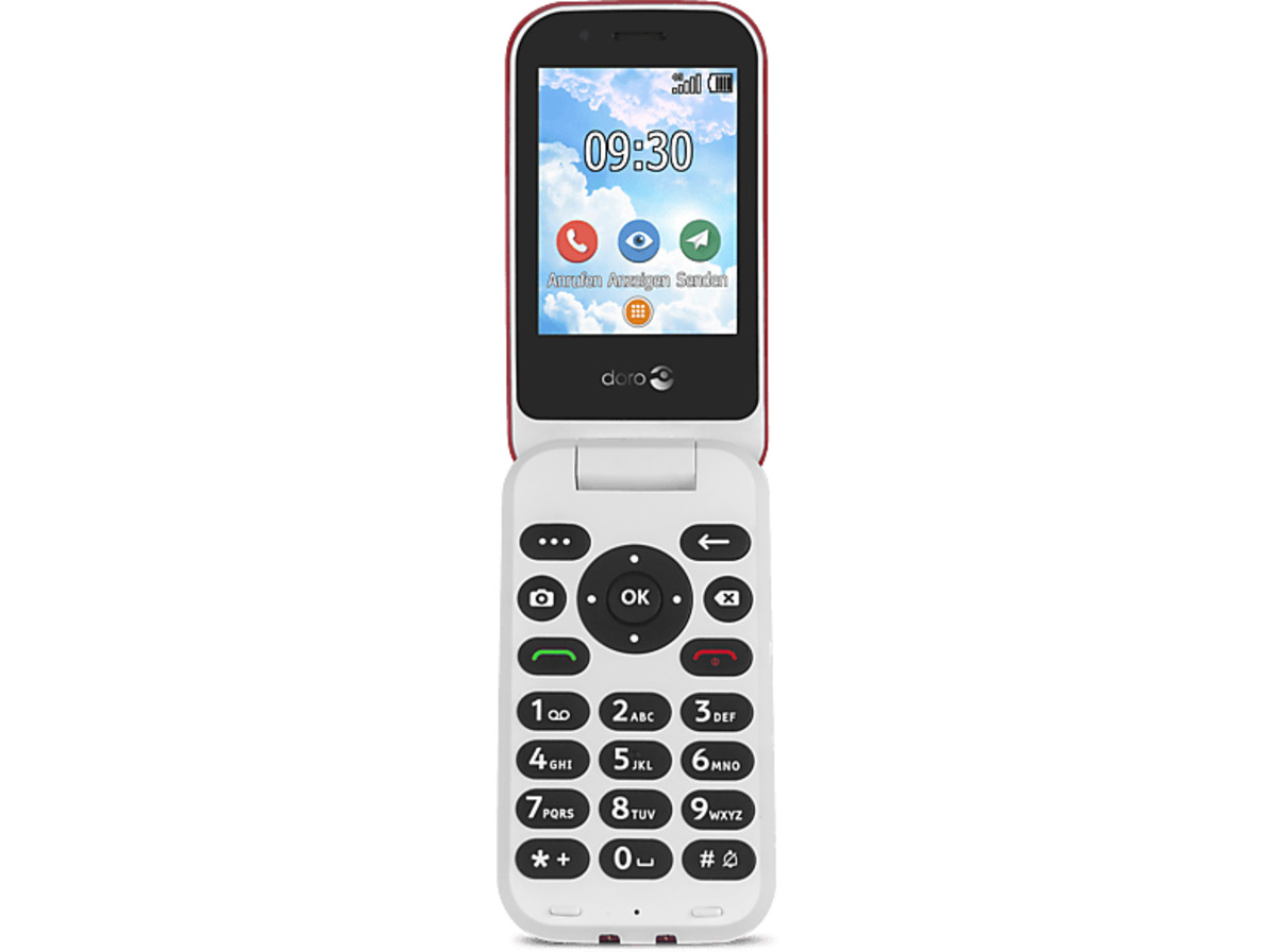 Bild 1 von DORO 7030 Handy, Rot/Weiss