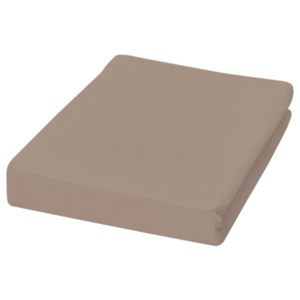 Jersey Spannbetttuch, 90-100 x 200 cm, beige