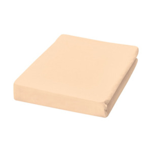 Jersey Spannbetttuch, 180-200 x 200 cm, sand