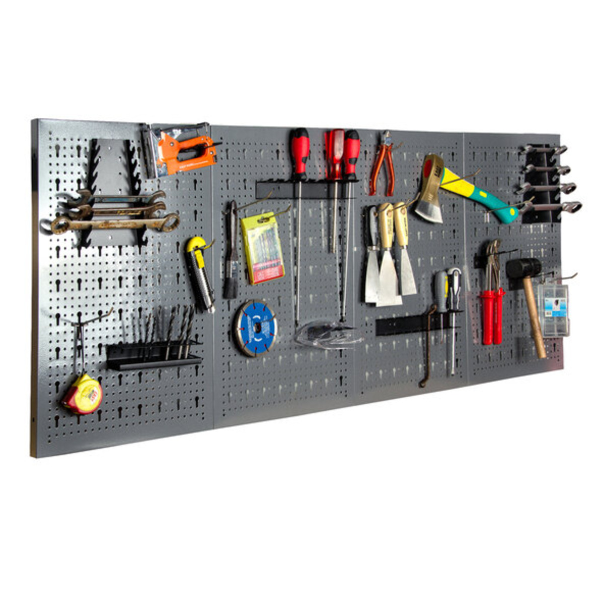 Bild 1 von Lochwandpaket 12x Lochwand, Hakenset, 100-tlg.