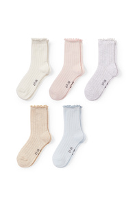 C&A Multipack 5er-Socken, Beige, Größe: 24-26