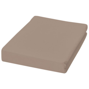 Jersey Spannbetttuch, 180-200 x 200 cm, beige