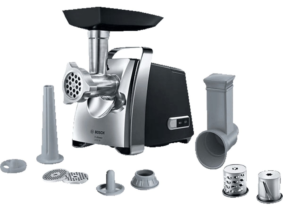 Bild 1 von BOSCH MFW67440 Fleischwolf 700 Watt Schwarz/Silber