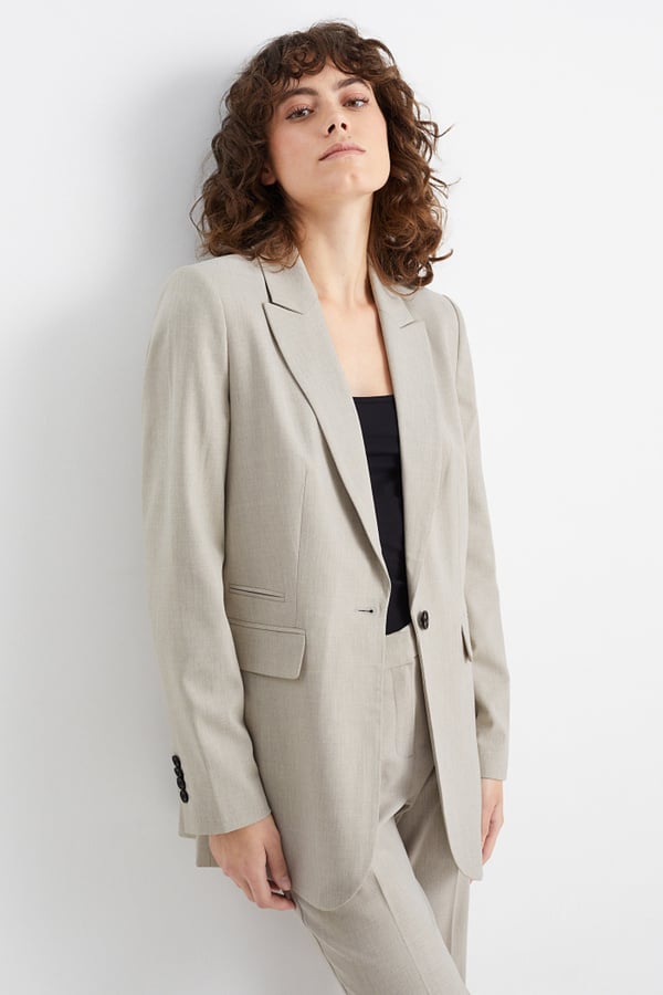 Bild 1 von C&A Business-Longblazer-Regular Fit-Mix & Match, Beige, Größe: 34