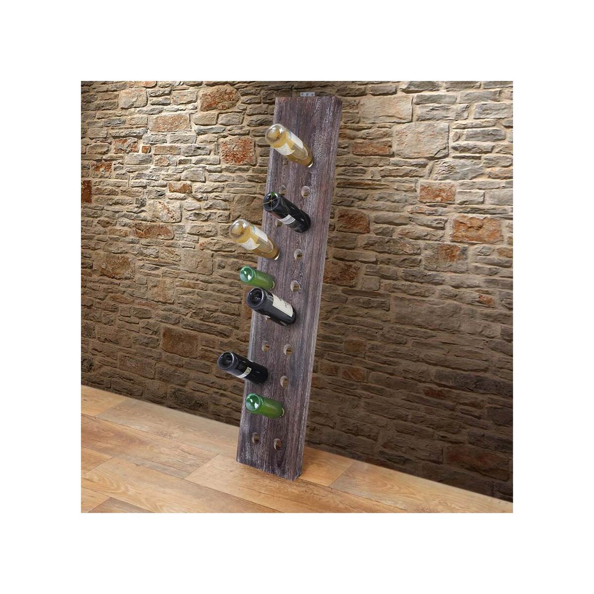 Bild 1 von Deko-Weinregal, Rüttelbrett Flaschenregal für 20 Flaschen, Shabby-Look Vintage ~ braun