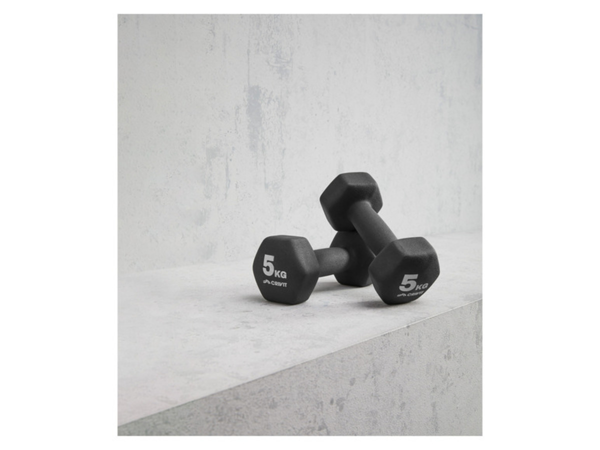 Bild 2 von CRIVIT Kurzhantel-Set, 2 x 5 kg, vielseitig einsetzbar