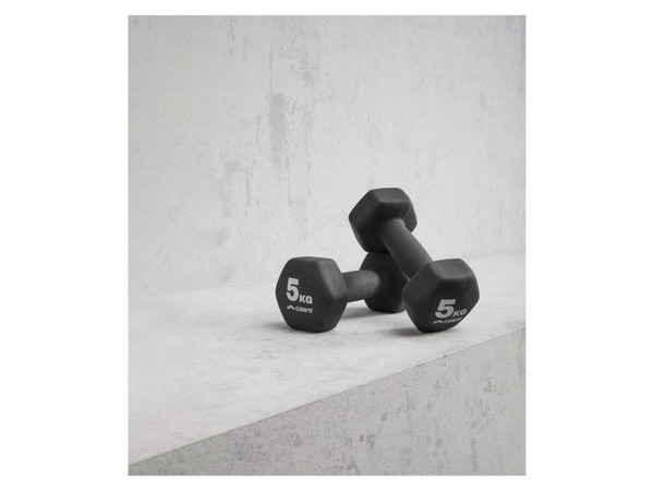 Bild 2 von CRIVIT Kurzhantel-Set, 2 x 5 kg, vielseitig einsetzbar