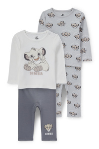 C&A Multipack 2er-Der König der Löwen-Baby-Pyjama-4 teilig, Grau, Größe: 62