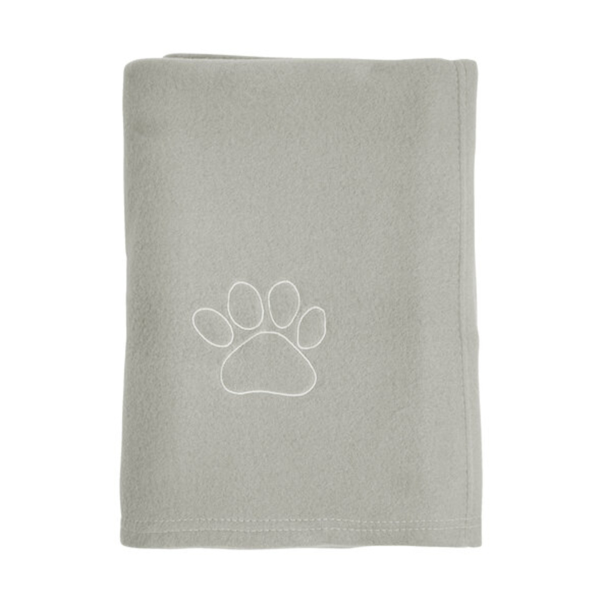 Bild 1 von Fleece-Heimtierdecke mit Pfotenstick, 70 x 140 cm, hellgrau