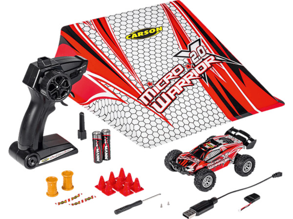 Bild 1 von CARSON 1:32 Micro X-Warrior 2.0 2.4G 100% RTR, ferngesteuertes Fahrzeug R/C Spielzeugauto, Rot