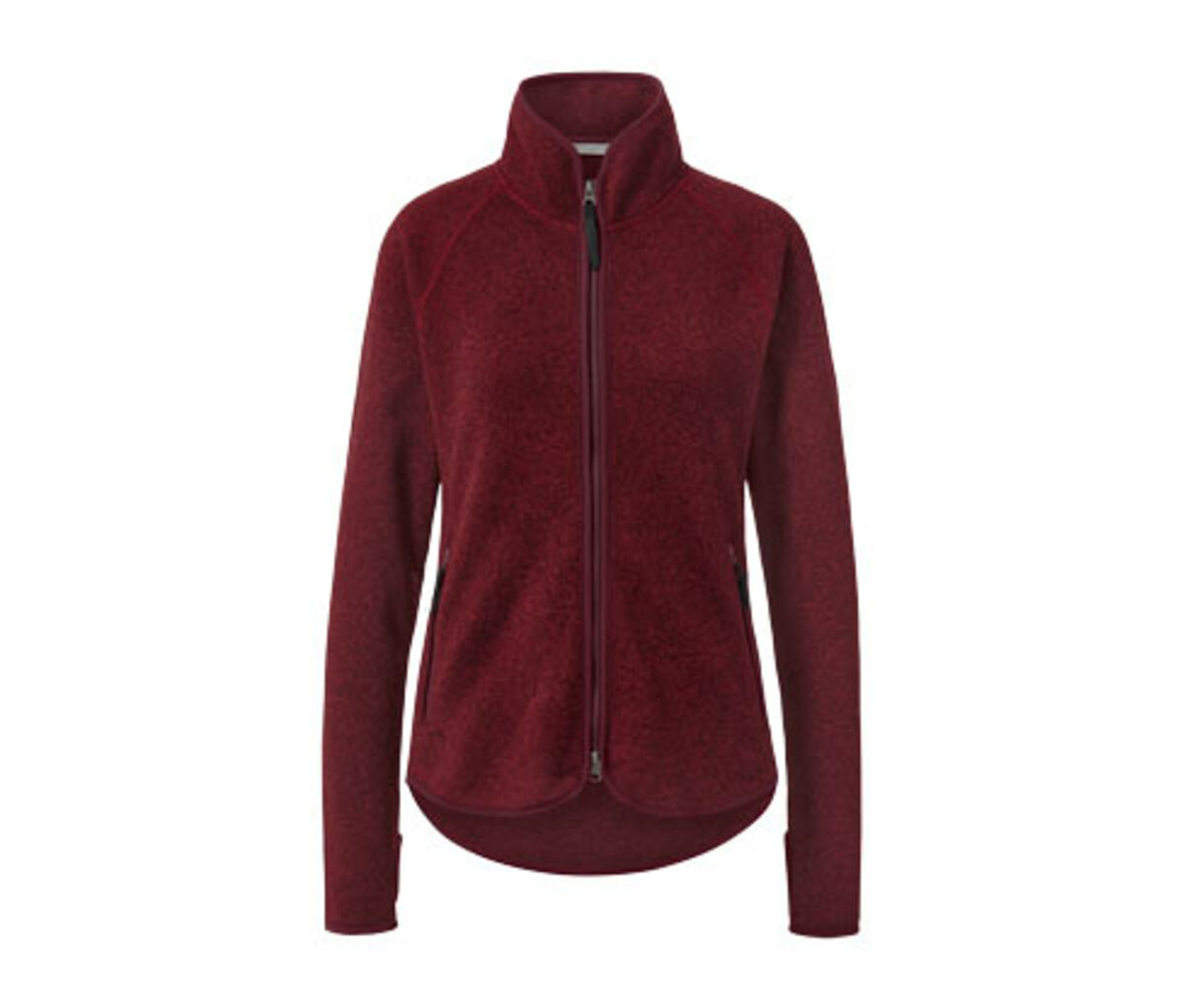 Bild 1 von Strickfleece-Jacke, dunkelrot