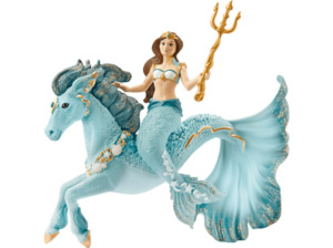 SCHLEICH Meerjungfrau-Eyela auf Unterwasserpferd Spielfigurenset, Mehrfarbig