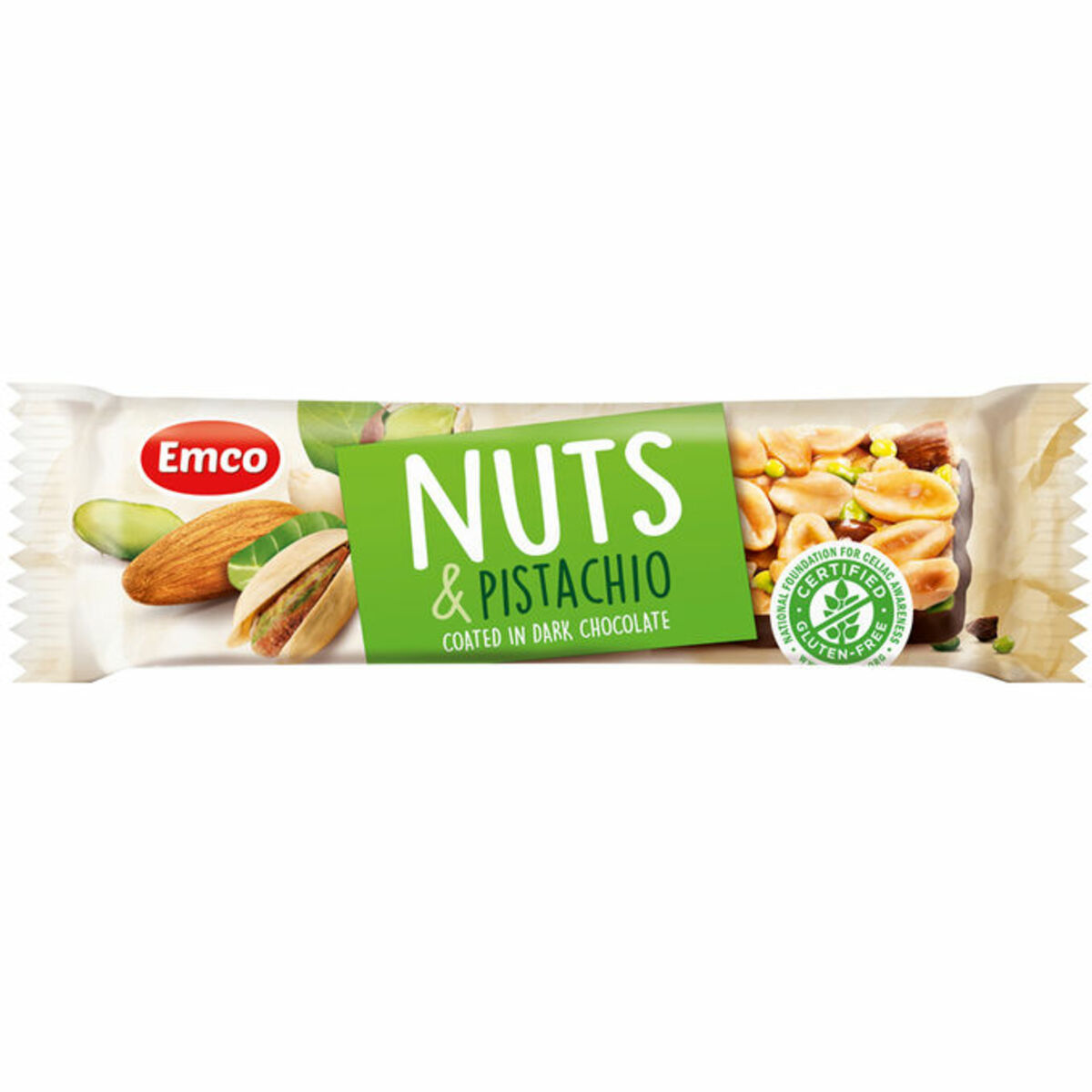 Emco Nussriegel mit Mandeln, Pistazien &amp; dunkler Schokolade von Motatos ...