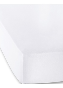 Jersey 40cm Spannbettlaken, 3 (180/200 cm), Weiß