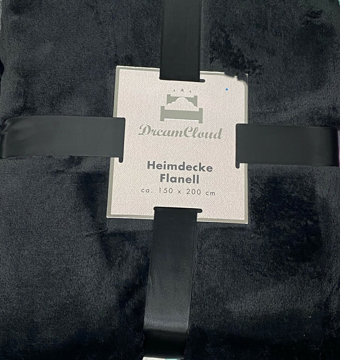 Bild 1 von Heimdecke Flanell schwarz 150x200cm