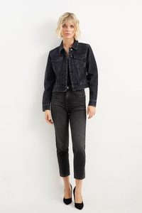 C&A Mom Jeans-High Waist, Grau, Größe: 34
