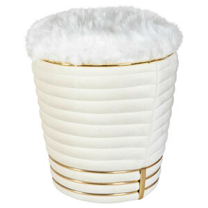 Mid.you Hocker, Gold, Beige, Textil, 50 cm, Wohnzimmer, Hocker, Sitzhocker