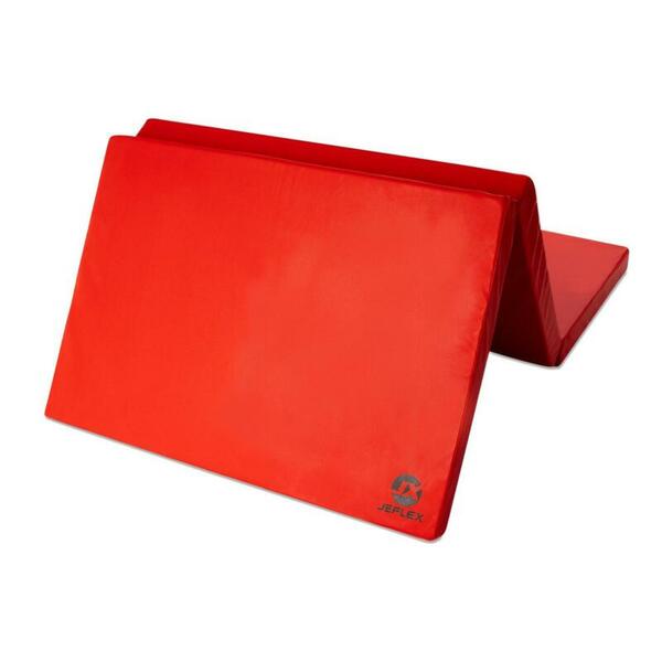 Bild 1 von JEFLEX Turnmatte 210 x 100 x 8 cm rot Weichbodenmatte klappbar Jeflex