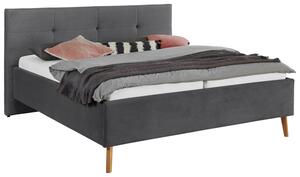 Polsterbett Meila in Grau ca. 160x200cm, Grau