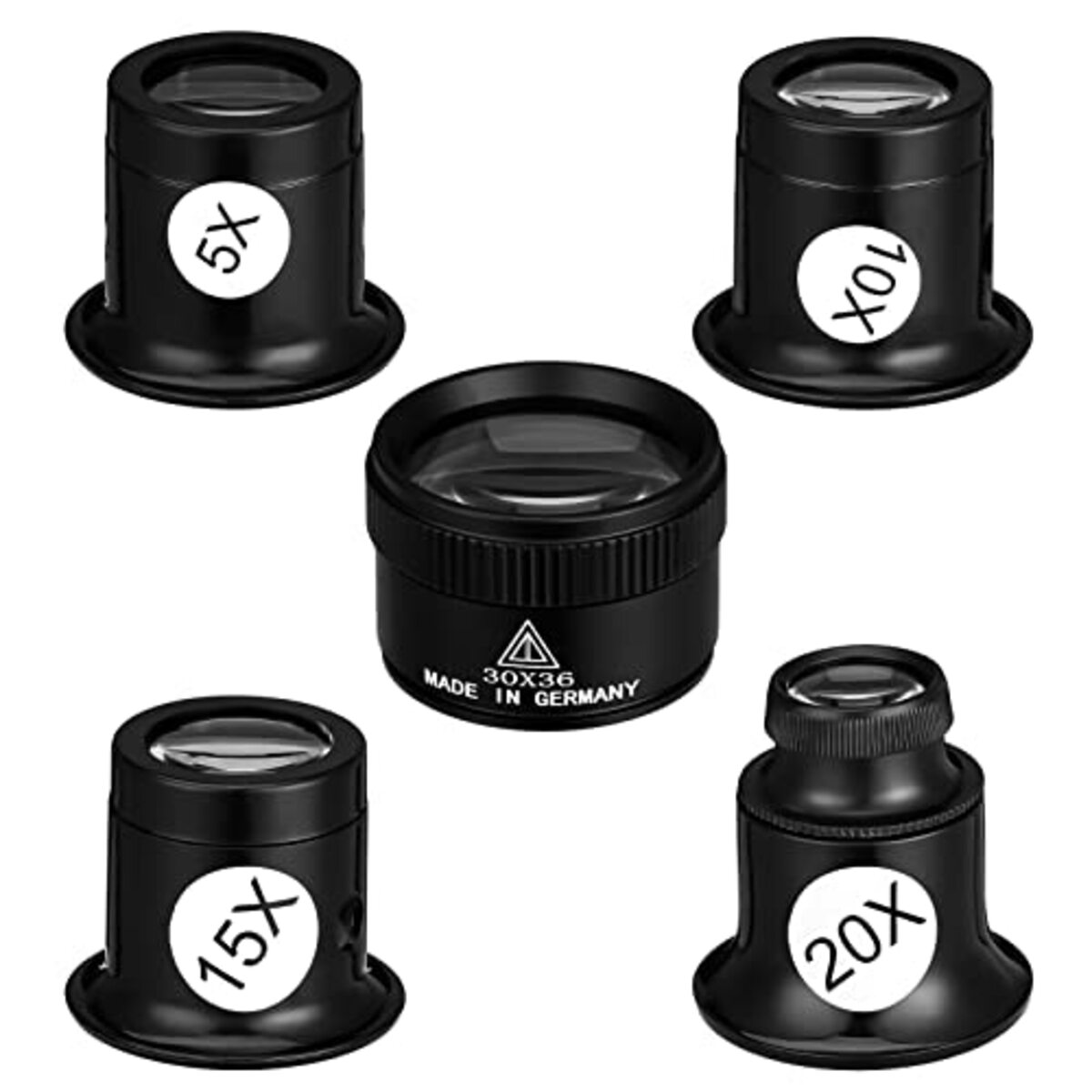 Bild 1 von Auidy_6TXD 5 Stück Uhrmacherlupe 5x/10x/15x/20x/30x Juwelier