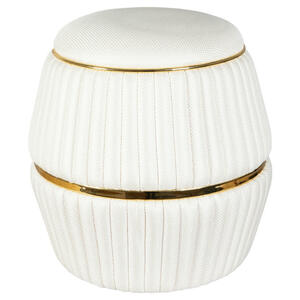 Mid.you Hocker, Gold, Beige, Textil, 53 cm, Wohnzimmer, Hocker, Sitzhocker