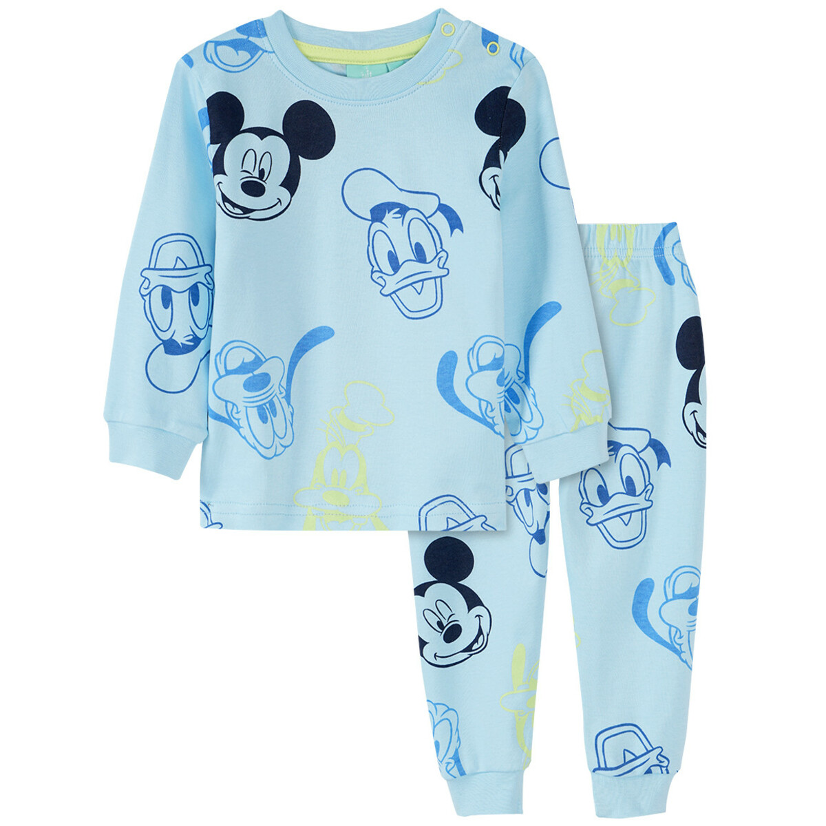 Micky Maus Schlafanzug mit AlloverPrint HELLTÜRKIS von Ernstings