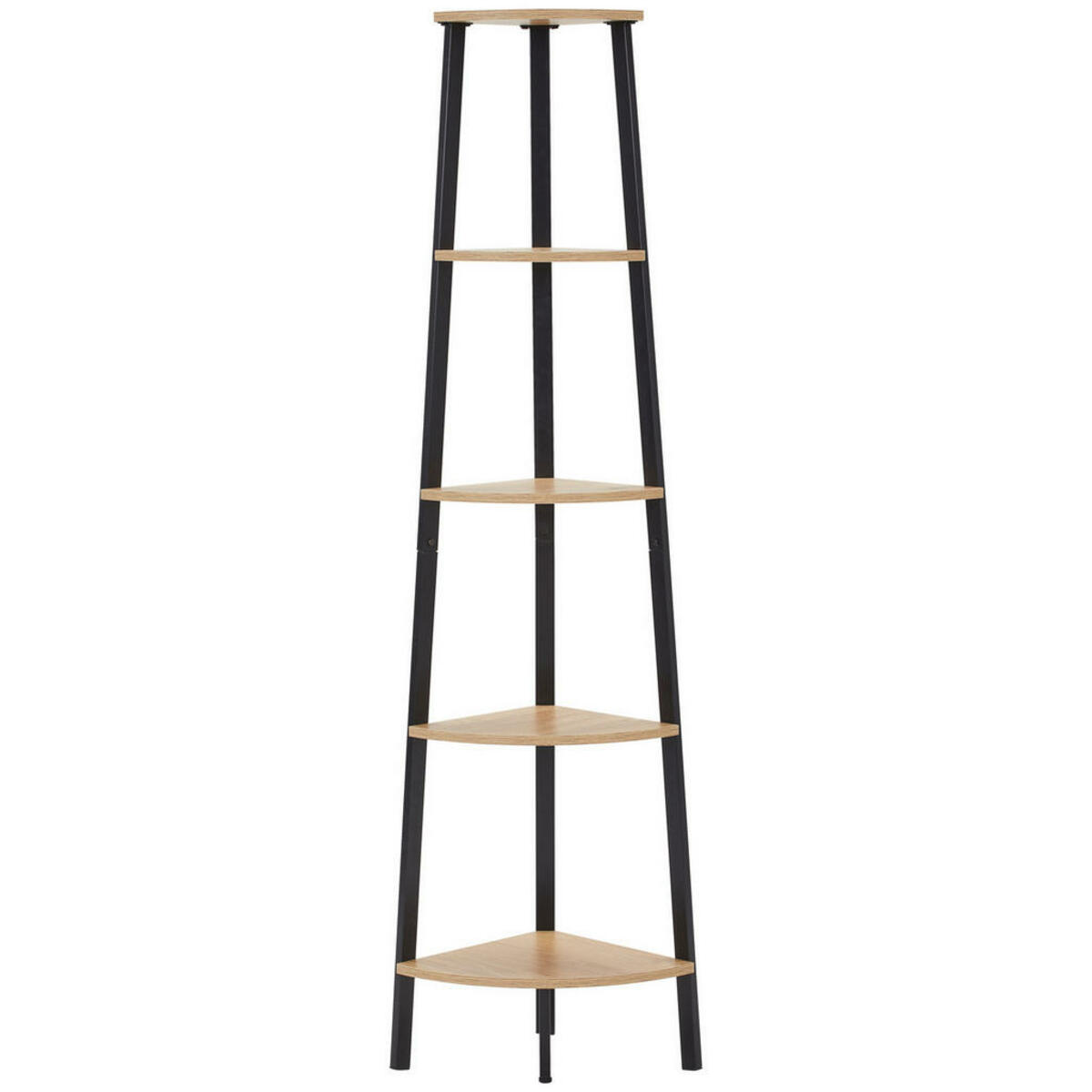 Bild 1 von Carryhome Eckregal, Braun, Natur, Schwarz, Holzwerkstoff, 5 Fächer, 33x159x33 cm, Typenauswahl, stehend, Arbeitszimmer, Büroregale, Bücherregale