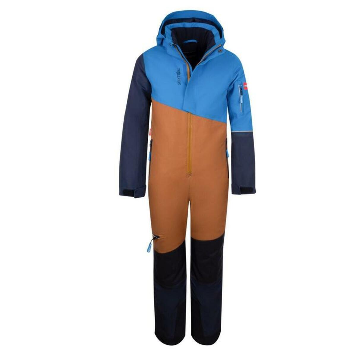 Bild 1 von TROLLKIDS Kinder Schneeanzug Hallingdal Karamell-Braun/Lachsrosa/Burgunderrot