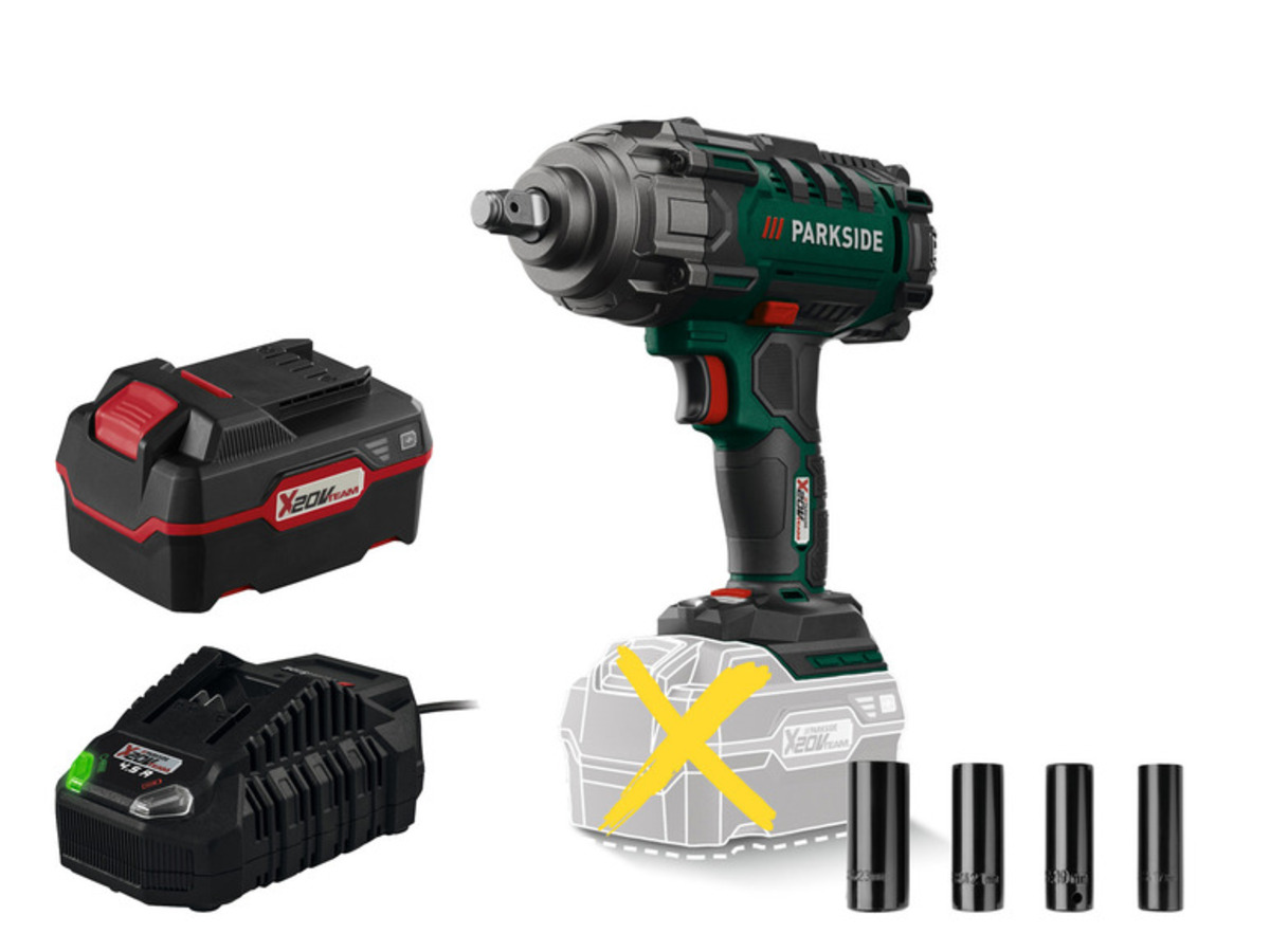 Bild 1 von PARKSIDE® 20 V Akku-Kfz-Drehschlagschrauber »PASSK 20-Li B2«, Set mit Akku und Ladegerät