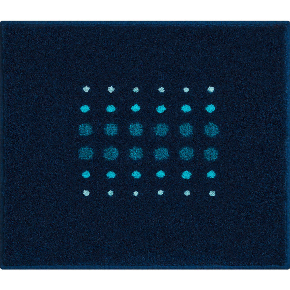 Bild 1 von Grund Bidet-Vorleger Siria, Blau, Türkis, Textil, Kreise, rechteckig, 50 cm, Oeko-Tex® Standard 100, rutschfest, Badtextilien, Badematten