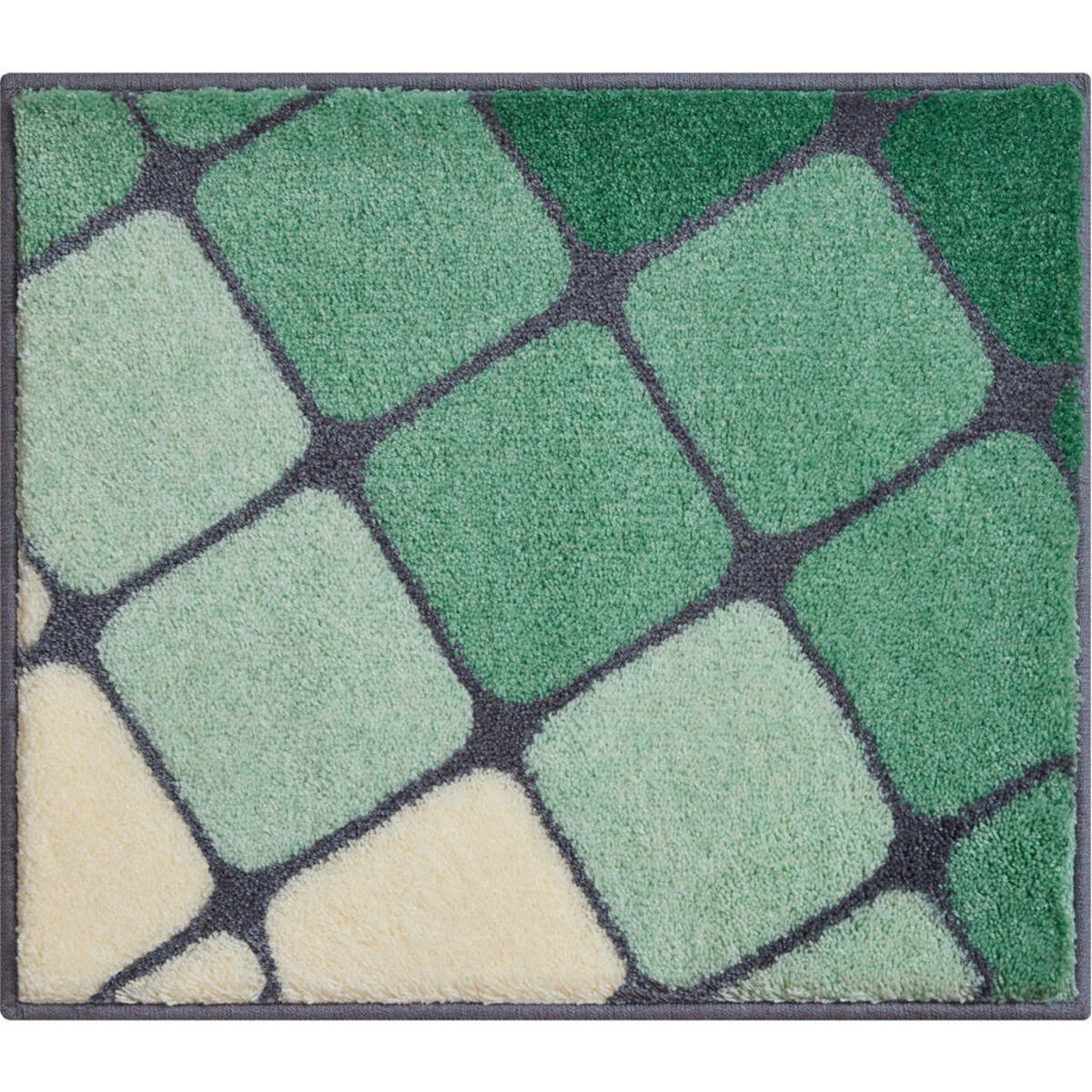 Bild 1 von Grund Bidet-Vorleger Shanga, Gelb, Grün, Textil, Karo, rechteckig, 50 cm, Oeko-Tex® Standard 100, rutschfest, beidseitig verwendbar, Badtextilien, Badematten