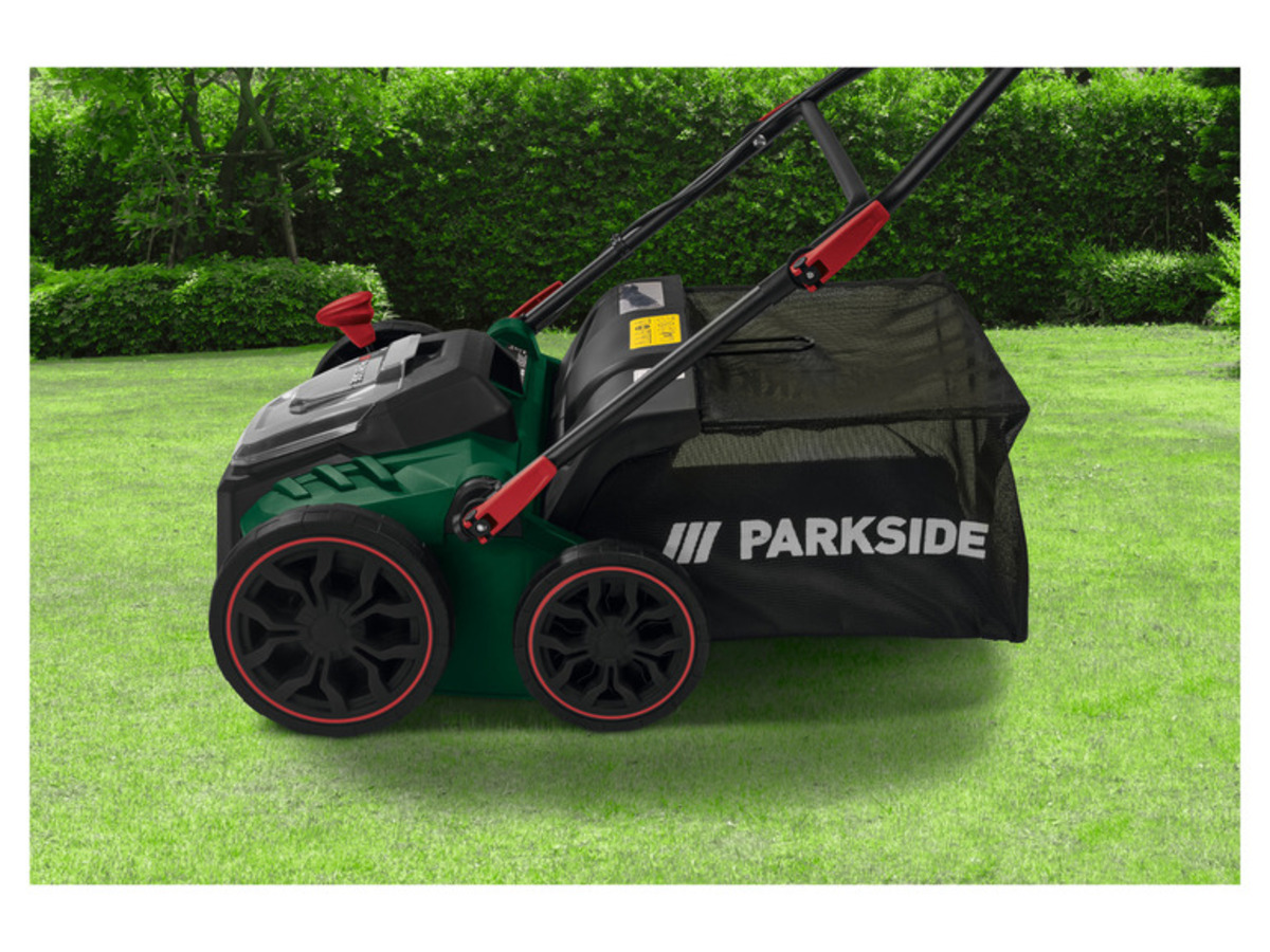 Bild 2 von PARKSIDE® 40 V Akku-Vertikutierer-Rasenlüfter »PLVA 40-Li B1«, Set mit 2 Akkus und Ladegerät