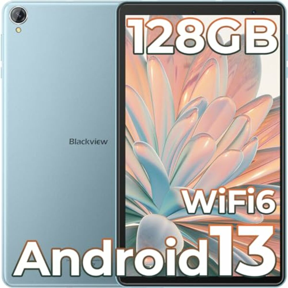 Bild 1 von Blackview Tab 50 WiFi Tablet 8 Zoll, 8GB RAM 128GB ROM(1TB TF), WiFi 6, Android 13 Tablet PC, 5580mAh Akku, 1280 * 800 HD+ IPS, GMS Zertifiziert/BT 5.0/3.5mm Jack/OTG/Typ-C (2023)