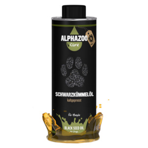 Premium Schwarzkümmelöl für Hunde I Echter Schwarzkümmel kaltgepresst 500ml