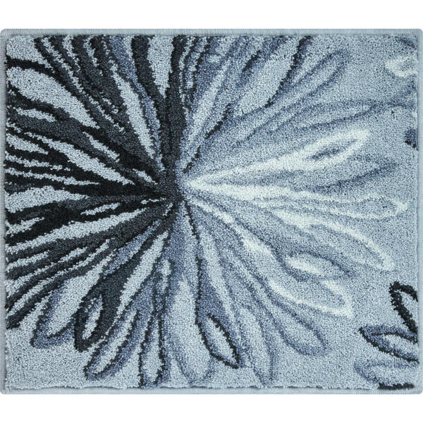 Bild 1 von Grund Bidet-Vorleger Art, Anthrazit, Grau, Textil, Blume, rechteckig, 50 cm, Oeko-Tex® Standard 100, rutschfest, Badtextilien, Badematten