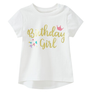 Baby T-Shirt zum Geburtstag WEISS