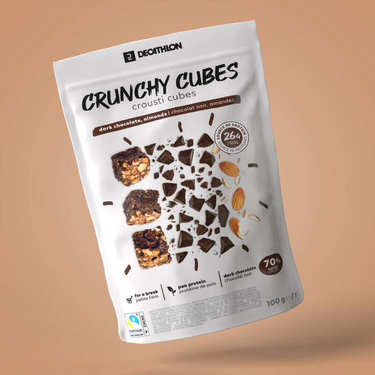 Bild 1 von DECATHLON Protein-Cubes dunkle Schokolade