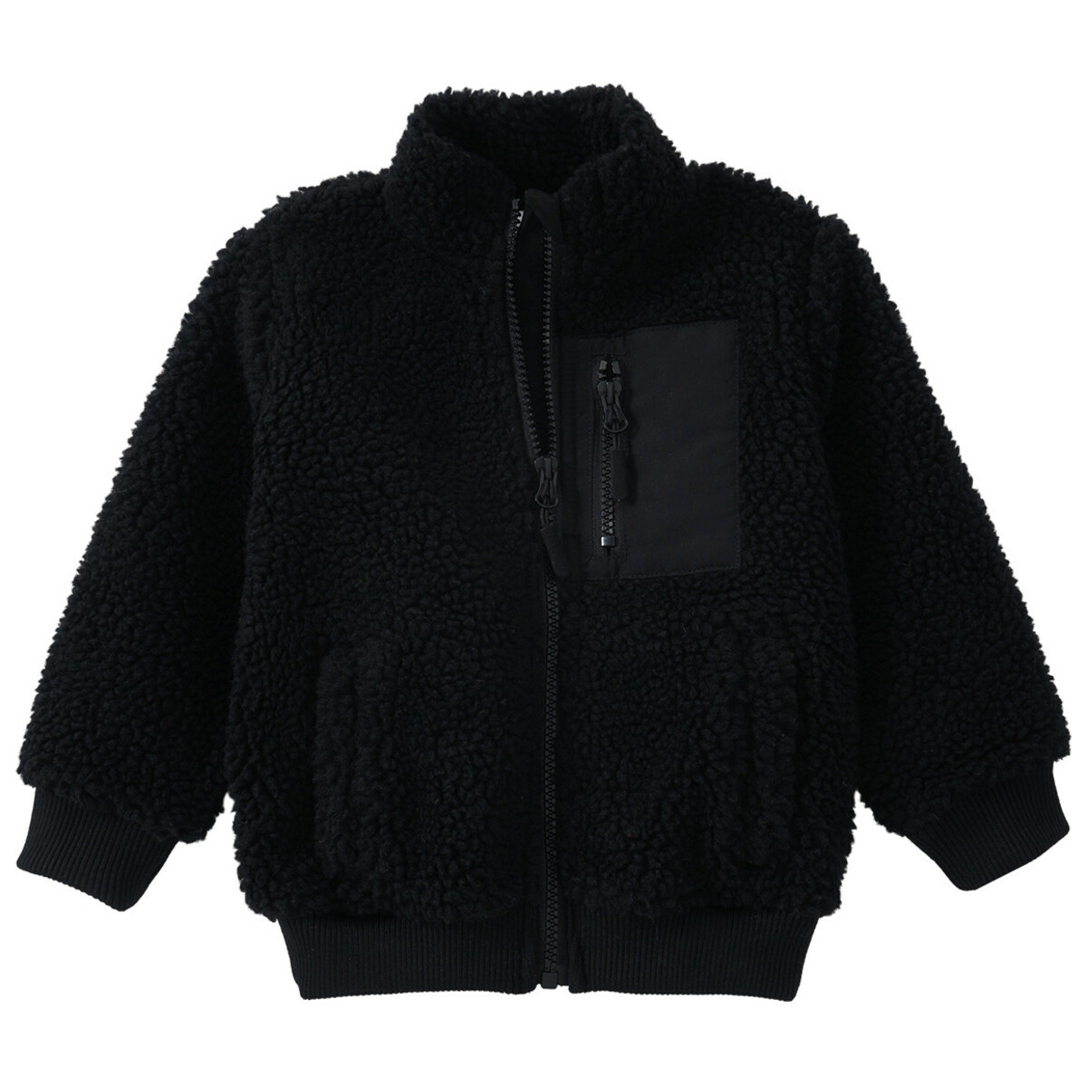 Bild 1 von Jungen Jacke aus Teddyfleece SCHWARZ