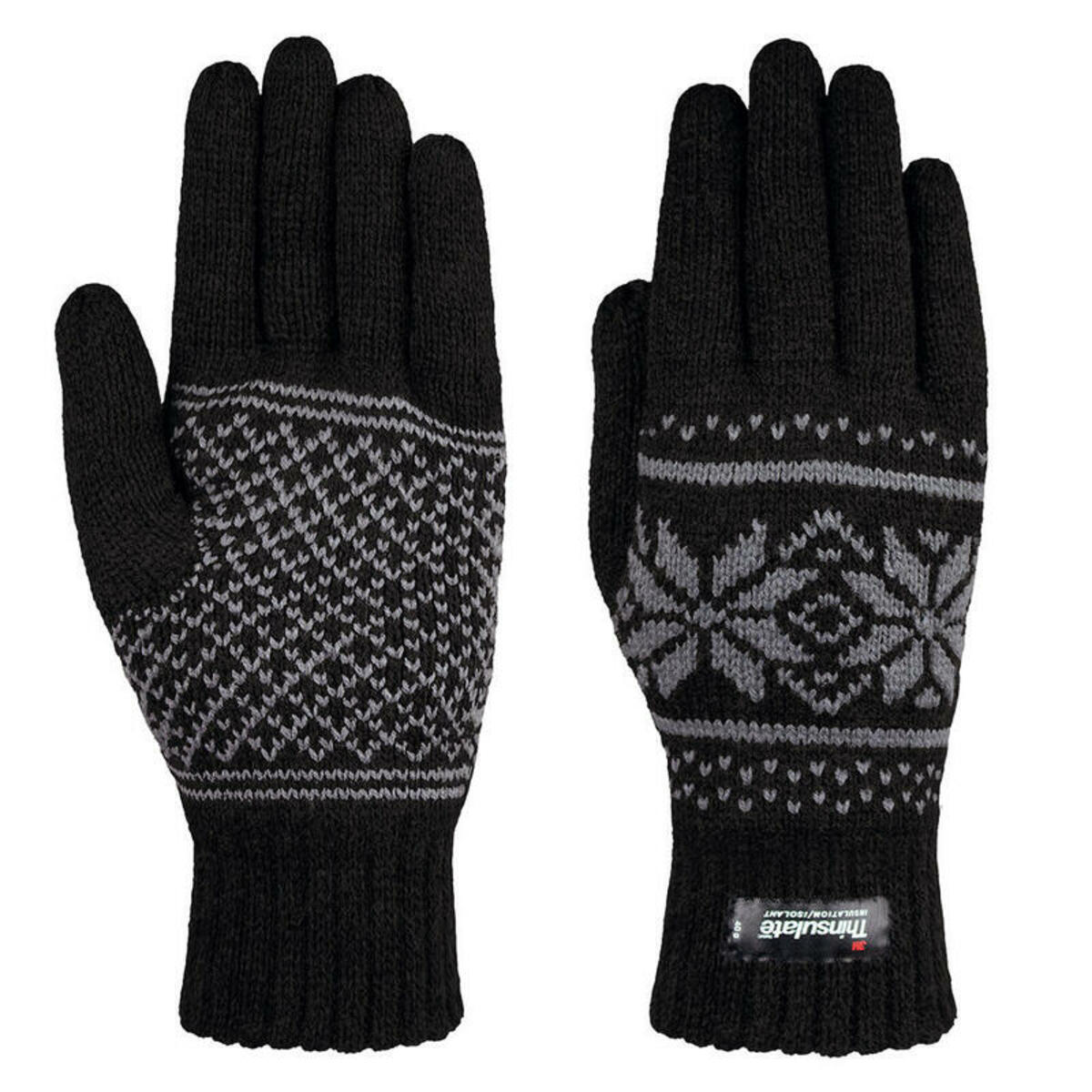 Bild 1 von TARJANE Thermostrickhandschuhe | Damen und Herren | Schwarz mit Muster