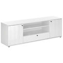 Bild 1 von Lowboard, Weiß Hochglanz, Kunststoff, 2 Fächer, 1 Schubladen, 160x50x38 cm, Typenauswahl, Wohnzimmer, Wohnwände, Lowboards