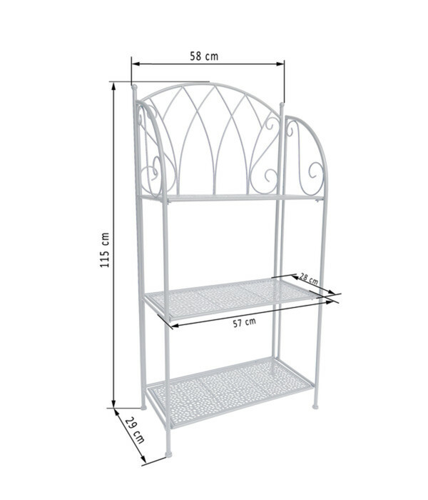 Bild 3 von Dehner Regal Luca, ca. B58/H115,50/T29 cm