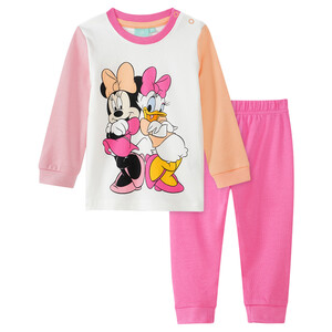 Minnie Maus Schlafanzug mit großem Print CREMEWEISS / PINK / APRICOT