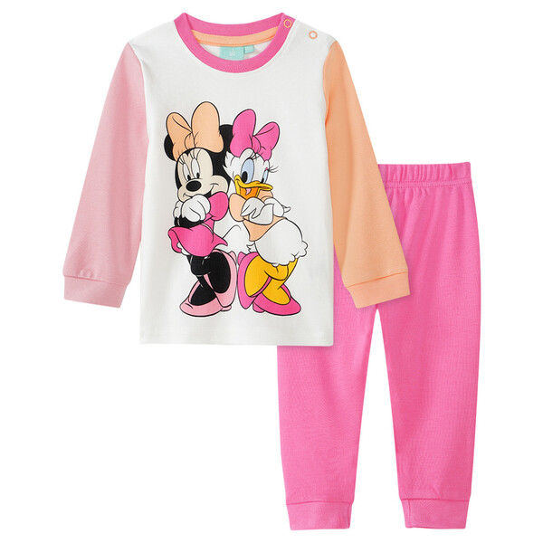 Bild 1 von Minnie Maus Schlafanzug mit großem Print CREMEWEISS / PINK / APRICOT