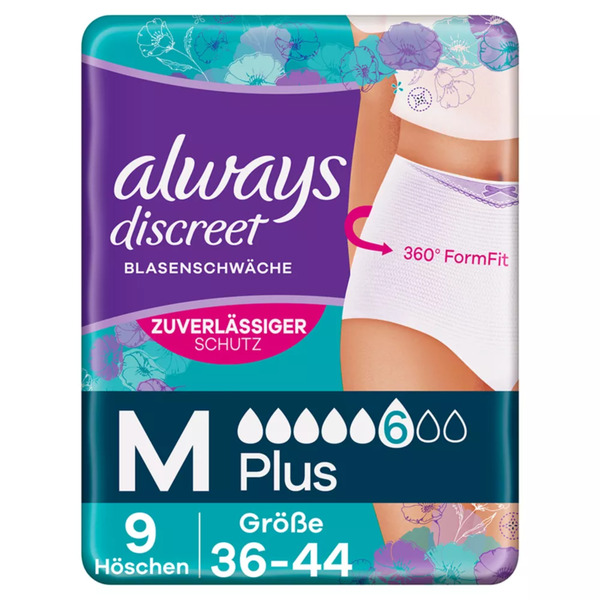 Bild 1 von Always Discreet Inkontinenz-Höschen Frauen Plus M 9 St