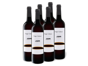 6 x 0,75-l-Flasche Weinpaket Tiago Cabaço .com Premium Vinho Regional Alentejo, Rotwein, 
         4.5-l