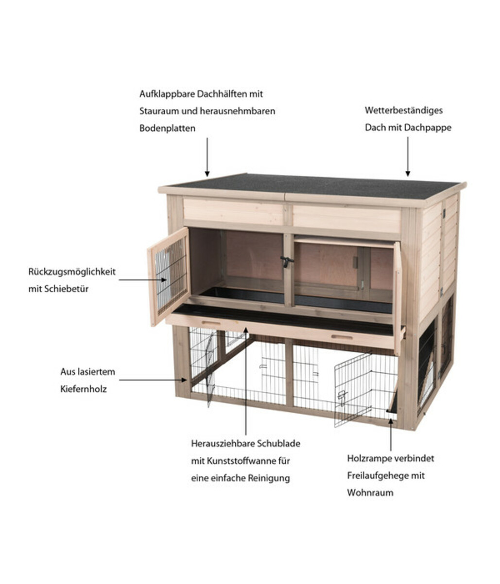Bild 3 von Trixie Kleintierstall XL mit Wärmedämmung, ca. B120/H98/T94 cm