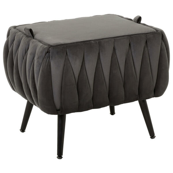 Bild 1 von Xora Hocker, Schwarz, Dunkelgrau, Metall, Textil, rechteckig, 55x46x45 cm, Stauraum, Wohnzimmer, Hocker, Sitzhocker